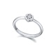 Anillo de oro blanco de 18 Kt con diamantes de 0,04 ct