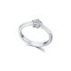 Anillo de oro blanco de 18 Kt con diamantes de 0,04 ct