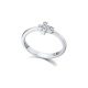 Anillo de oro blanco de 18 Kt con diamantes de 0,05 ct