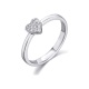 Anillo de oro blanco de 18 Kt con diamantes de 0,05 ct