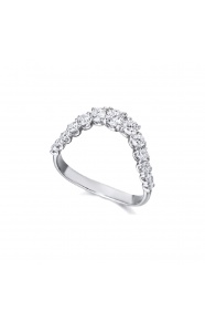 Anillo de oro blanco de 18 Kt con diamantes de 0,76 ct