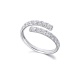 Anillo de oro blanco de 18 Kt con diamantes de 0,72 ct