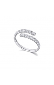 Anillo de oro blanco de 18 Kt con diamantes de 0,72 ct