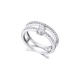 Anillo de oro blanco de 18 Kt con diamantes de 0,58 ct