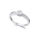 Anillo de oro blanco de 18 Kt con diamantes de 0,35 ct