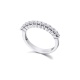 Alianza de oro blanco de 18 Kt con diamantes de 0,53 ct