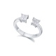 Anillo de oro blanco de 18 Kt con diamantes de 0,42 ct