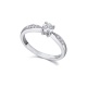 Anillo de oro blanco de 18 Kt con diamantes de 0,37 ct