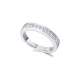 Alianza de oro blanco de 18 Kt con diamantes de 0,46 ct