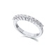 Alianza de oro blanco de 18 Kt con diamantes de 0,66 ct