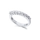 Alianza de oro blanco de 18 Kt con diamantes de 0,77 ct
