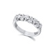 Alianza de oro blanco de 18 Kt con diamantes de 0,84 ct