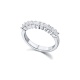 Alianza de oro blanco de 18 Kt con diamantes de 0,64 ct