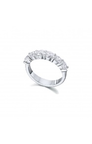Alianza de oro blanco de 18 Kt con diamantes de 1,64 ct