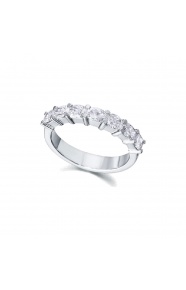 Alianza de oro blanco de 18 Kt con diamantes de 1,03 ct