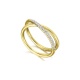 Anillo de oro amarillo de 18 Kt con diamantes de 0,20 ct