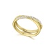 Anillo de oro amarillo de 18 Kt con diamantes de 0,18 ct