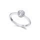 Anillo de oro blanco de 18 Kt con diamantes de 0,36 ct