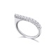 Anillo de oro blanco de 18 Kt con diamantes de 0,38 ct