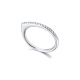 Anillo de oro blanco de 18 Kt con diamantes de 0,14 ct