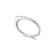 Anillo de oro blanco de 18 Kt con diamantes de 0,10 ct