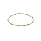Pulsera de oro blanco y amarillo de 18 Kt con diamantes de 0,40 ct