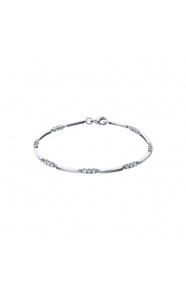 Pulsera de oro blanco de 18 Kt con diamantes de 0,60 ct