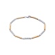 Pulsera de oro blanco y rosa de 18 Kt con diamantes de 0,60 ct