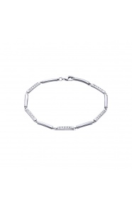 Pulsera de oro blanco de 18 Kt con diamantes de 0,60 ct