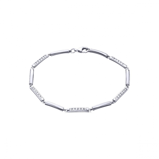 Pulsera de oro blanco de 18 Kt con diamantes de 0,60 ct