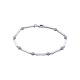 Pulsera de oro blanco de 18 Kt con diamantes de 0,44 ct