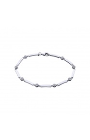 Pulsera de oro blanco de 18 Kt con diamantes de 0,44 ct
