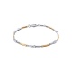 Pulsera de oro blanco y rosa de 18 Kt con diamantes de 0,54 ct