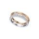 Anillo de oro blanco y rosa de 18 Kt con diamantes de 0,43 ct