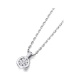 Colgante de oro blanco de 18 Kt con diamantes de 0,03 ct