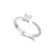 Anillo de oro blanco de 18 Kt con diamantes de 0,26 ct
