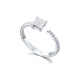 Anillo de oro blanco de 18 Kt con diamantes de 0,34 ct