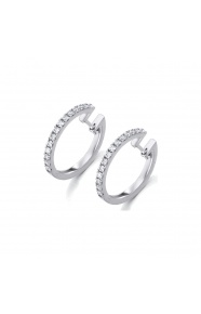 Pendientes de oro blanco de 18 Kt con diamantes de 0,52 ct