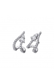 Pendientes de oro blanco de 18 Kt con diamantes de 0,74 ct