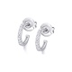 Pendientes de oro blanco de 18 Kt con diamantes de 0,30 ct