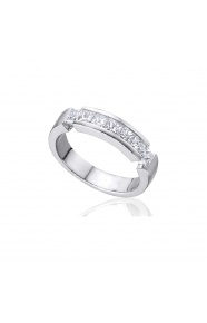 Anillo de oro blanco de 18 Kt con diamantes de 0,57 ct