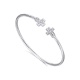 Pulsera de oro blanco de 18 Kt con diamantes de 0,32 ct