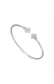 Pulsera de oro blanco de 18 Kt con diamantes de 0,32 ct