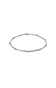 Pulsera de oro blanco de 18 Kt con diamantes de 0,40 ct