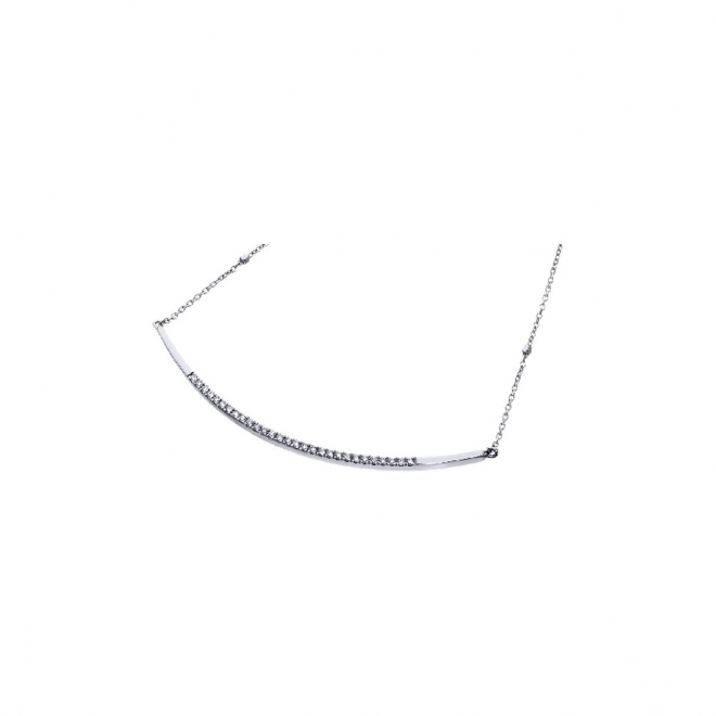 Colgante de oro blanco de 18 Kt con diamantes de 0,18 ct