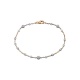 Pulsera de oro blanco y rosa de 18 Kt con diamantes de 0,49 ct