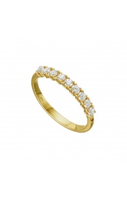 Anillo de oro amarillo de 18 Kt con diamantes de 0,41 ct