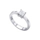 Anillo de oro blanco de 18 Kt con diamantes de 0,37 ct