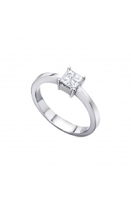 Anillo de oro blanco de 18 Kt con diamantes de 0,52 ct