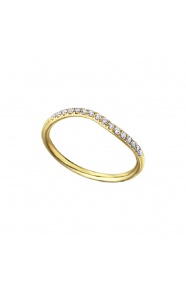 Anillo de oro blanco de 18 Kt con diamantes de 0,13 ct